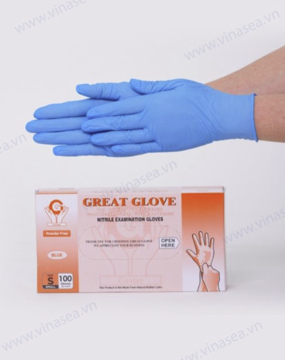 Găng tay cao su Nitrile không bột, chống hóa chất